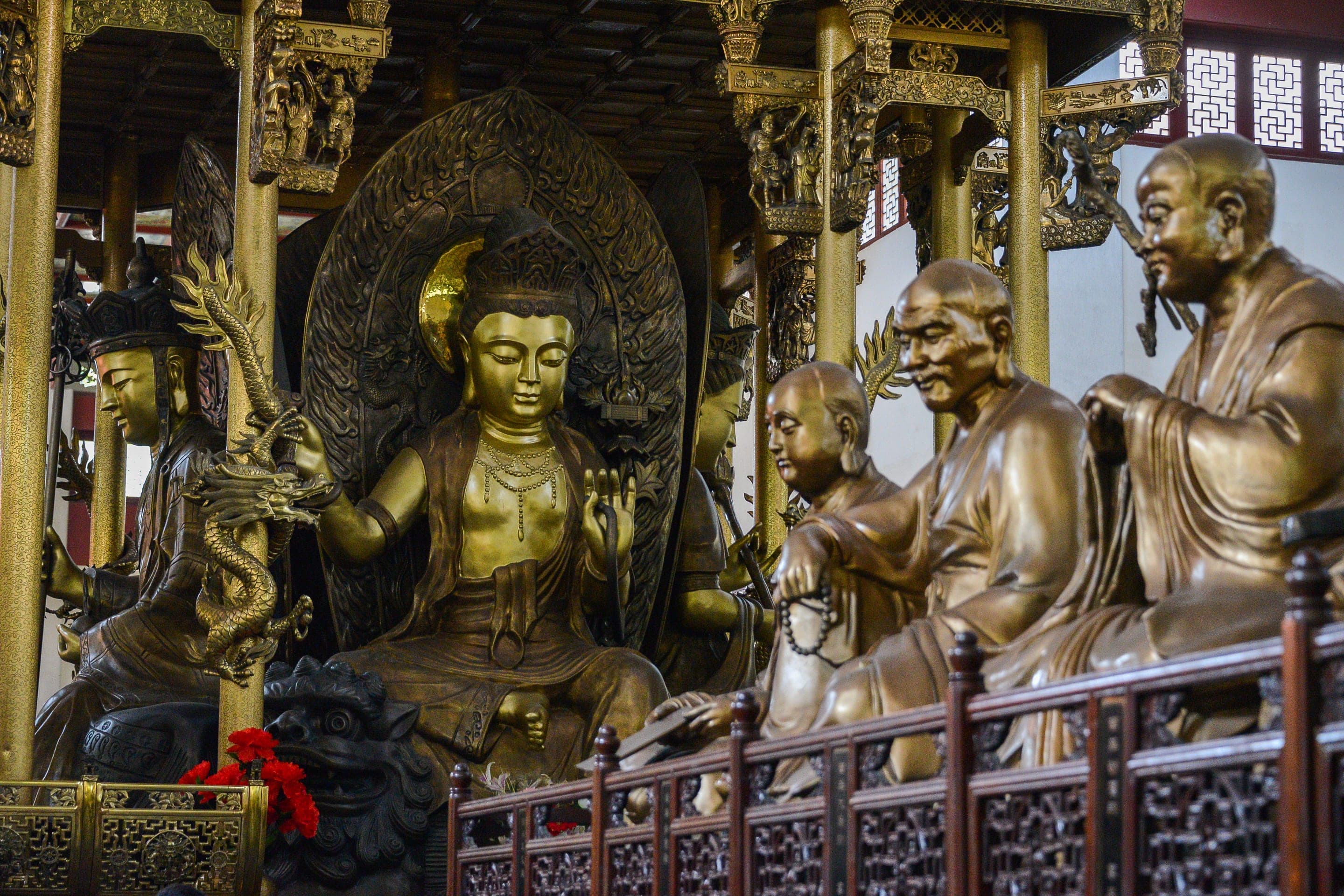 The Mahavira Hall facade at Lingyin Temple, Hangzhou