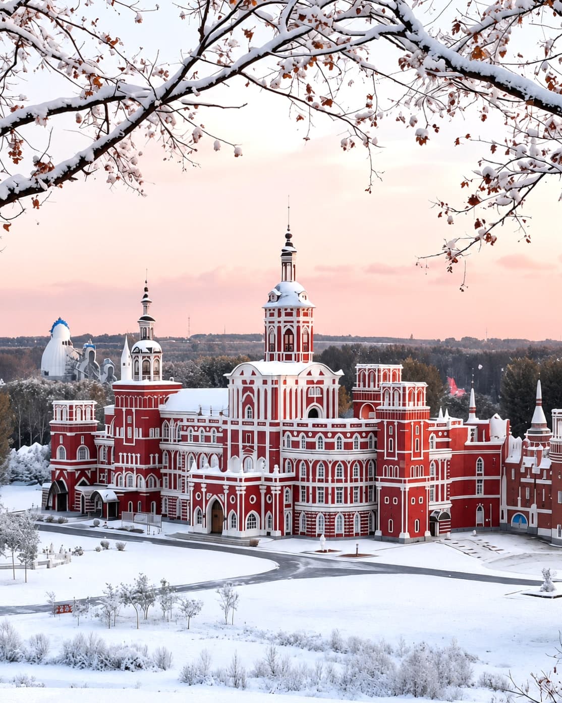 The replica Saint Nicholas wooden church at the heart of Volga Manor, the Russian-themed estate on the southern outskirts of Harbin