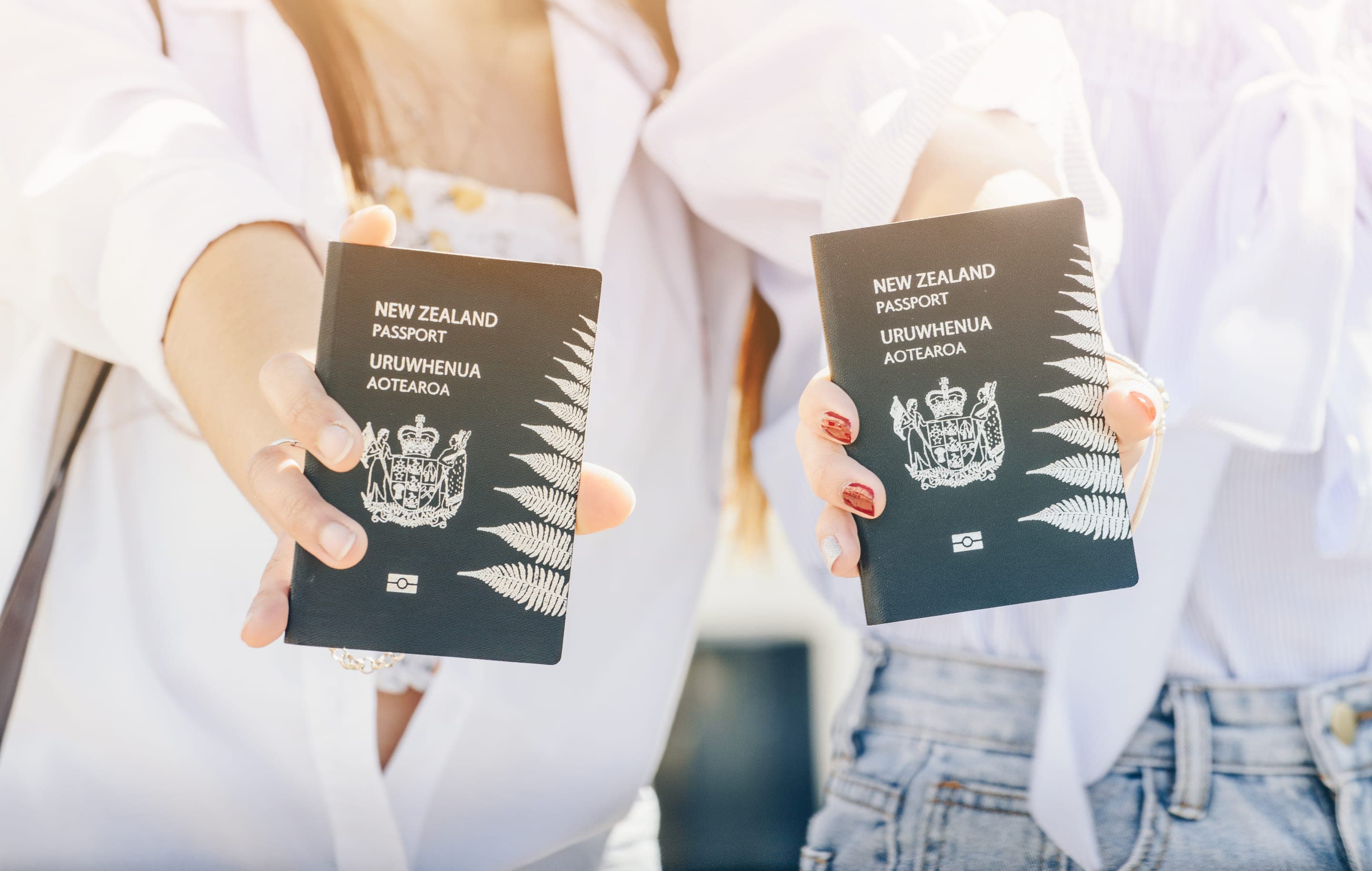 A New Zealand passport on a desk