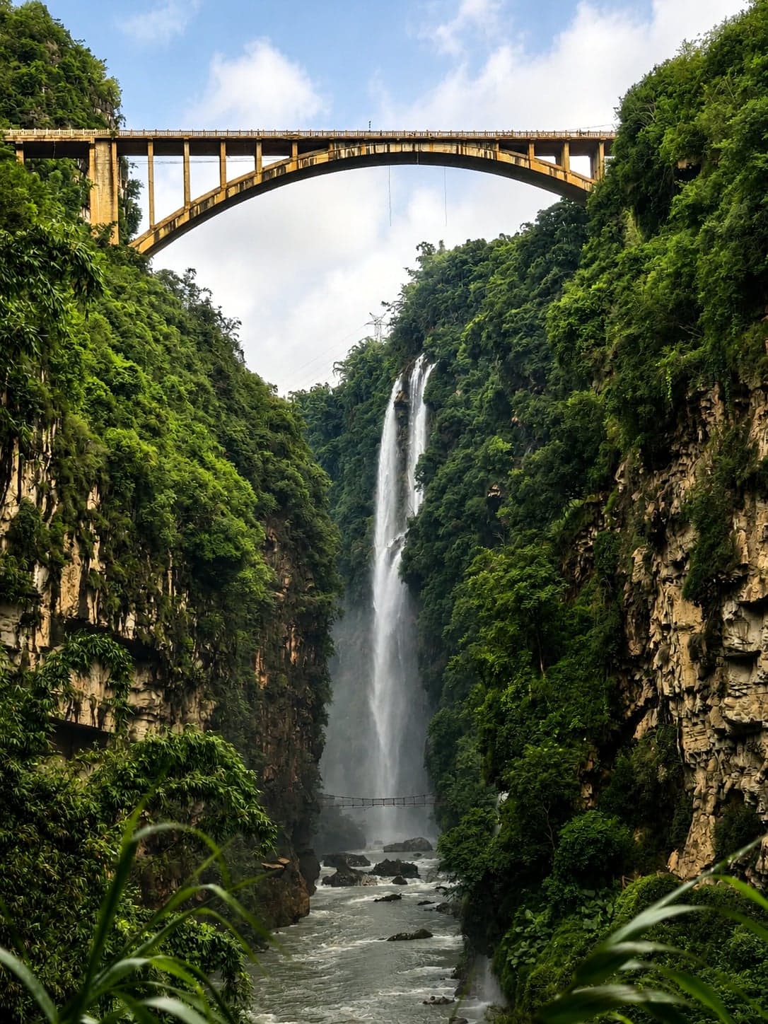 黔西南兴义近郊,柏油道沿喀斯特群峰蜿蜒,通向马岭河大峡谷