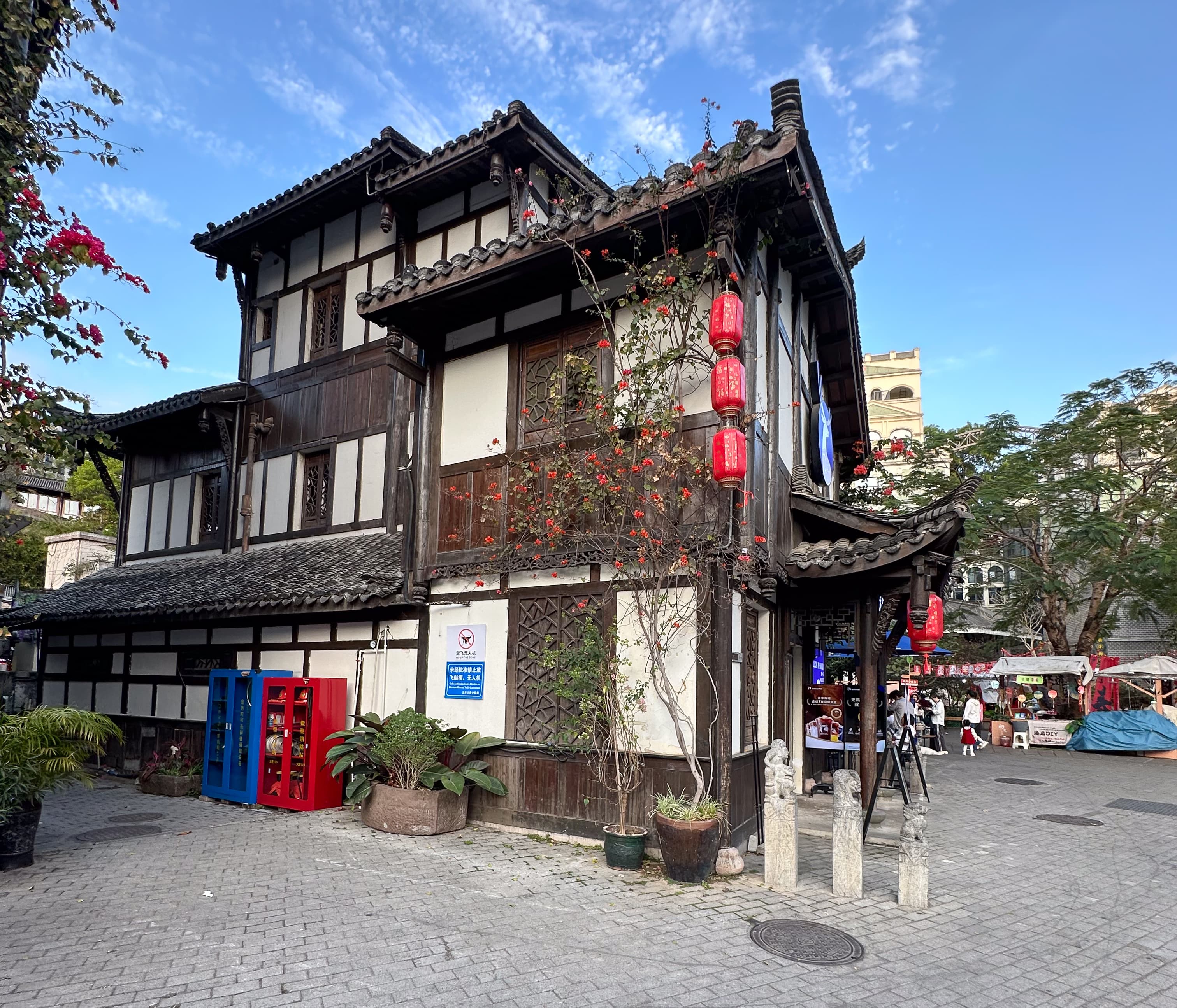 甘坑客家小镇中的石桥与围屋,深圳龙岗